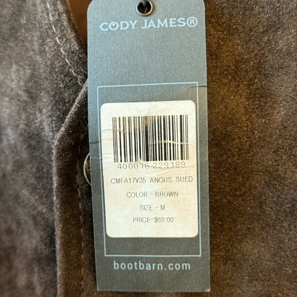 Cody James Men's Dark Brown Suede Leather Vest - Picture 2 of 7